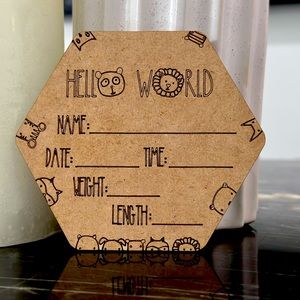 Baby BIRTH ANNOUNCEMENT PLYWOOD